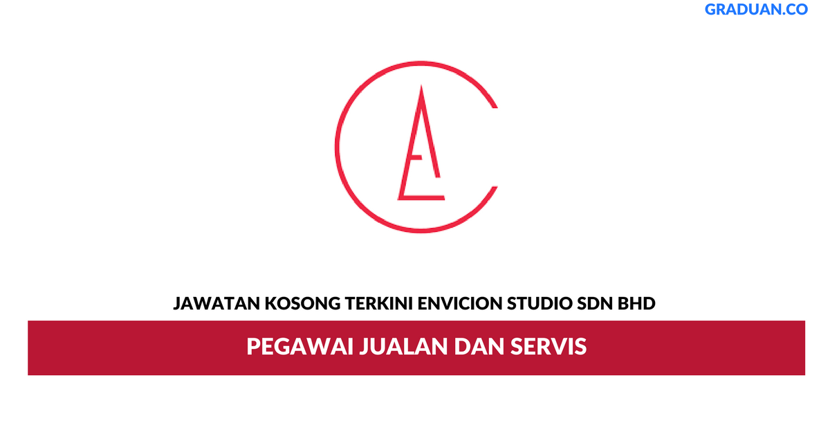 Permohonan Jawatan Kosong Terkini Envicion Studio Sdn Bhd