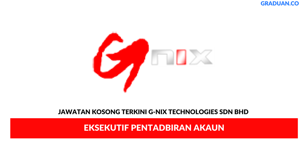 Permohonan Jawatan Kosong Terkini G-Nix Technologies Sdn Bhd
