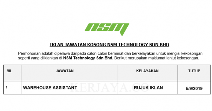 NSM Technology Sdn Bhd NSM Technology Sdn Bhd
