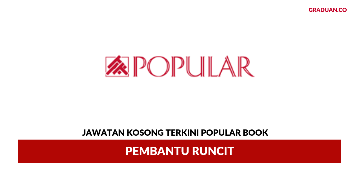 Permohonan Jawatan Kosong Terkini Popular Book Co. (M)
