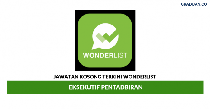 Permohonan Jawatan Kosong Terkini Wonderlist Permohonan Jawatan Kosong Terkini Wonderlist