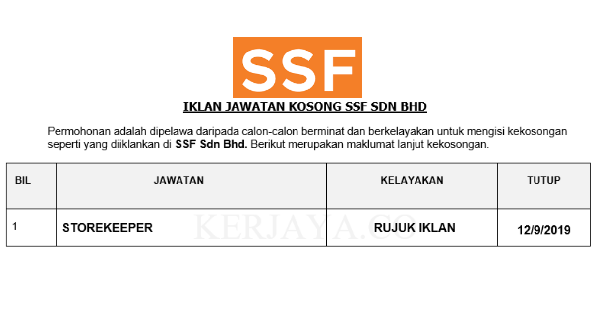 SSF Sdn Bhd