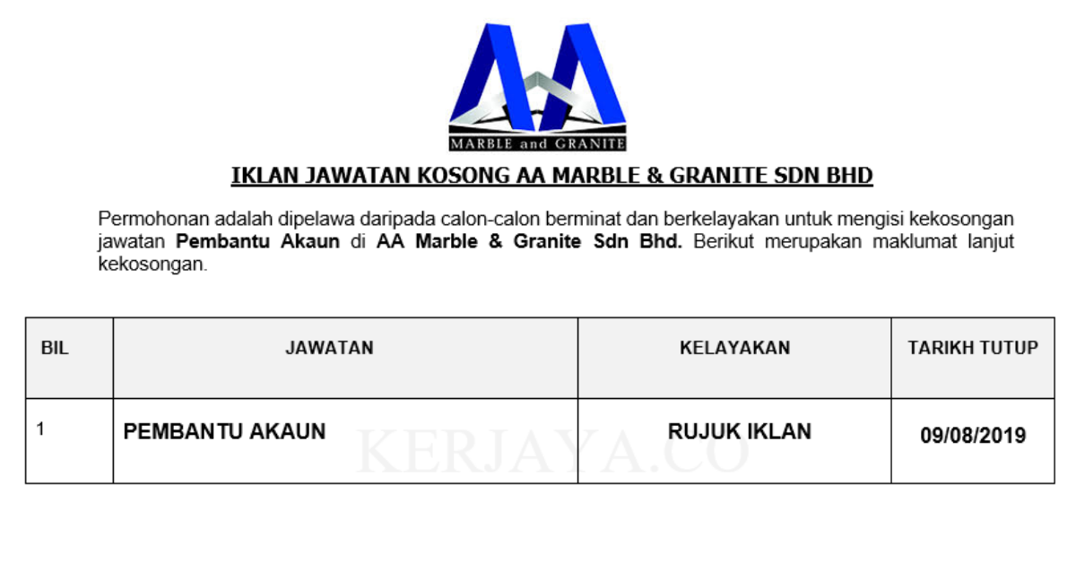 AA Marble & Granite Sdn Bhd