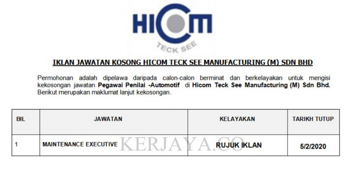 Hicom Teck See Manufacturing (M)
