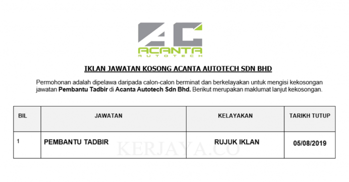 Acanta Autotech Sdn Bhd Acanta Autotech Sdn Bhd