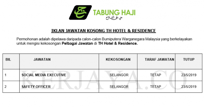 Permohonan Jawatan Kosong Terkini TH Hotel & Residence Permohonan Jawatan Kosong Terkini TH Hotel & Residence