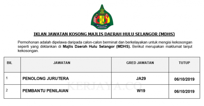 Majlis Daerah Hulu Selangor (MDHS)
