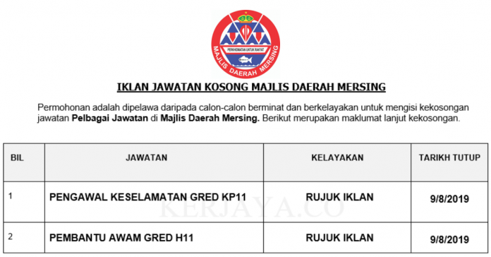 Majlis Daerah Mersing (MDMersing) Majlis Daerah Mersing (MDMersing)