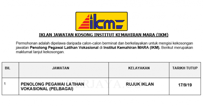 Institut Kemahiran MARA (IKM) Institut Kemahiran MARA (IKM)