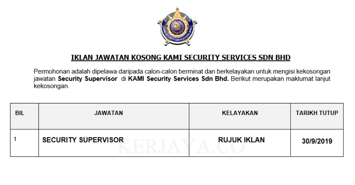KAMI Security Services Sdn Bhd