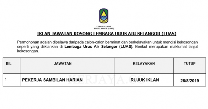 Lembaga Urus Air Selangor (LUAS) Lembaga Urus Air Selangor (LUAS)