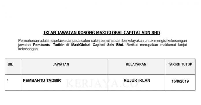 MaxiGlobal Capital Sdn Bhd MaxiGlobal Capital Sdn Bhd