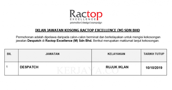 Ractop Excellence (M) Sdn Bhd Ractop Excellence (M) Sdn Bhd