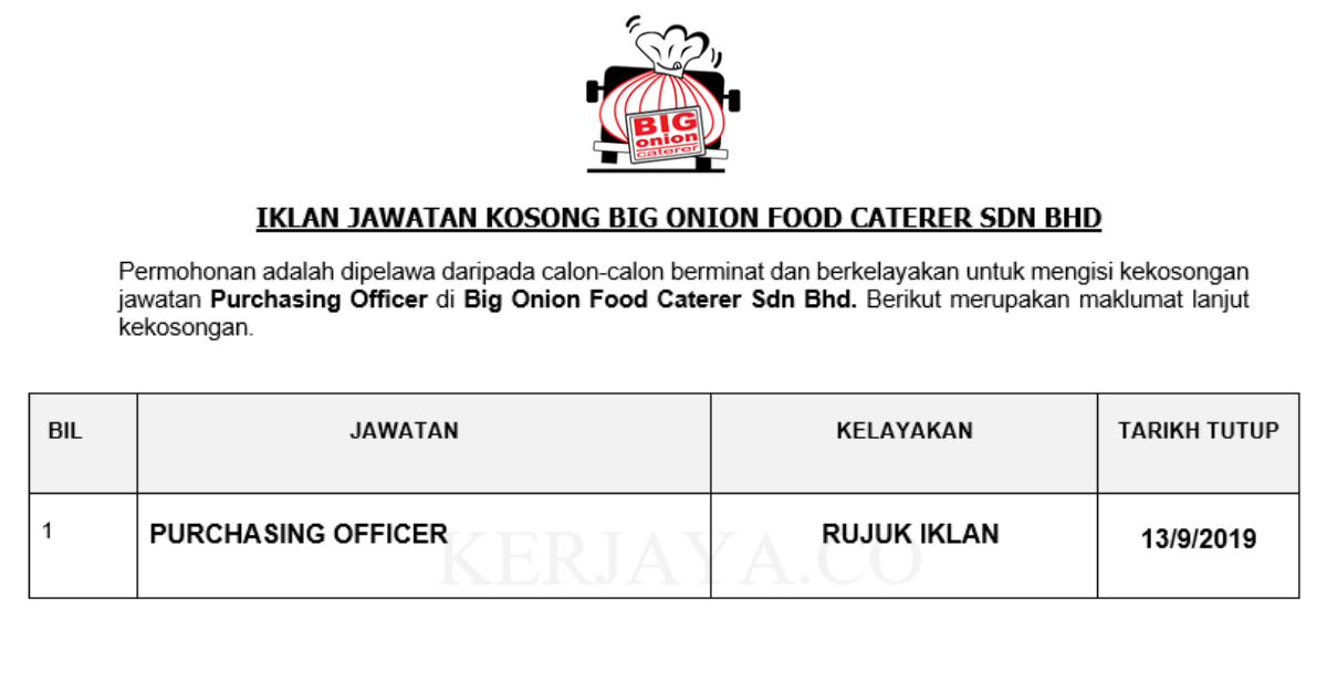 Big Onion Food Caterer Sdn Bhd