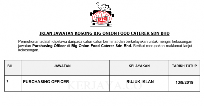 Big Onion Food Caterer Sdn Bhd Big Onion Food Caterer Sdn Bhd