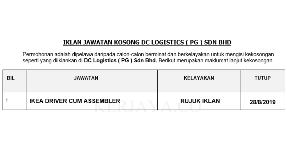 DC Logistics ( PG ) Sdn Bhd