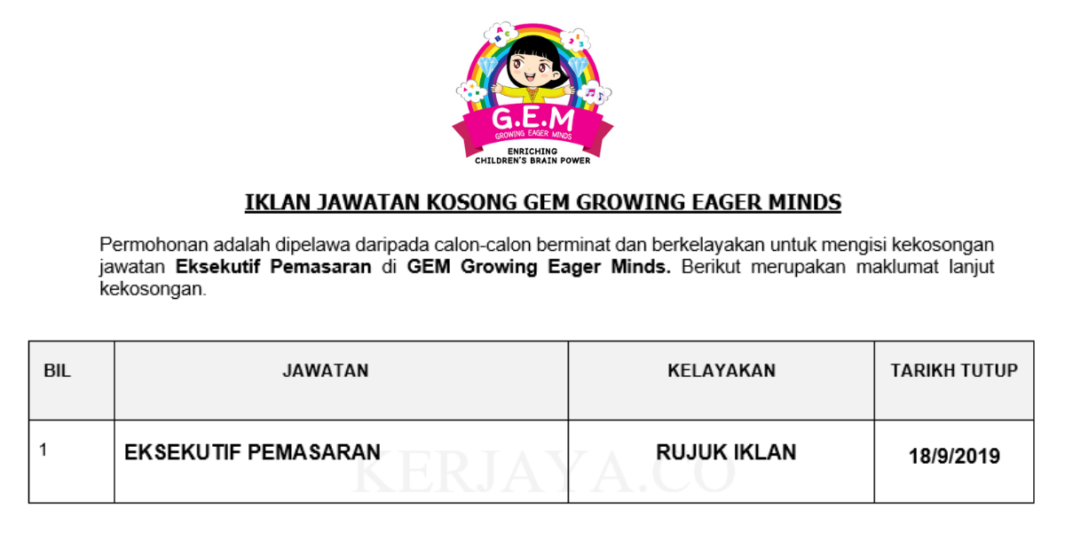 GEM Growing Eager Minds