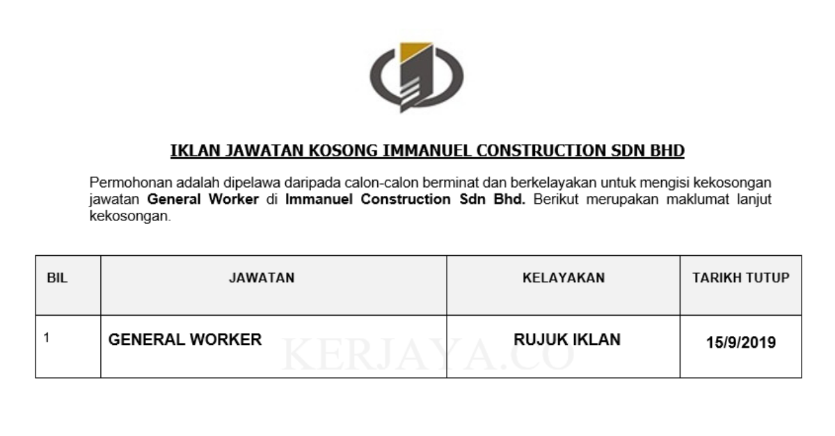 Immanuel Construction Sdn Bhd