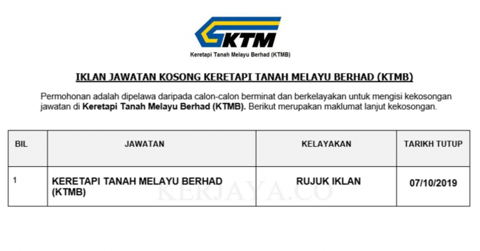 Keretapi Tanah Melayu Berhad (KTMB)