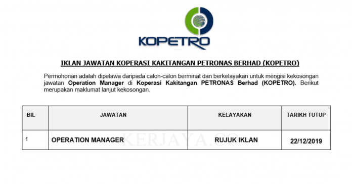 Koperasi Kakitangan PETRONAS Berhad (KOPETRO)