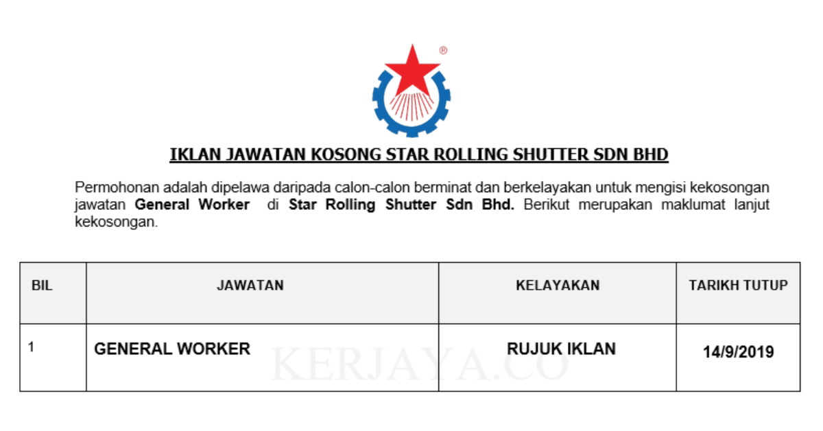 Star Rolling Shutter Sdn Bhd