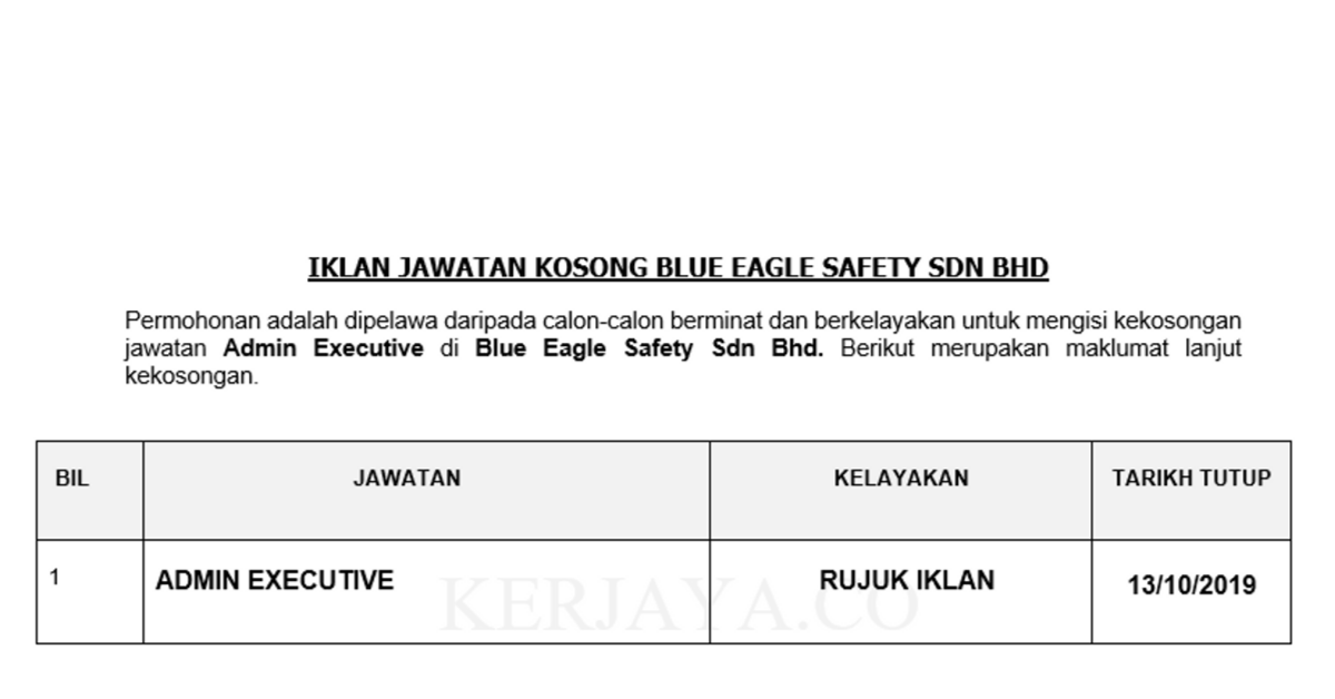 Blue Eagle Safety Sdn Bhd