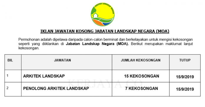 Jabatan Landskap Negara (MOA) Jabatan Landskap Negara (MOA)