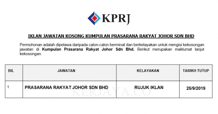 Kumpulan Prasarana Rakyat Johor Sdn Bhd Kumpulan Prasarana Rakyat Johor Sdn Bhd