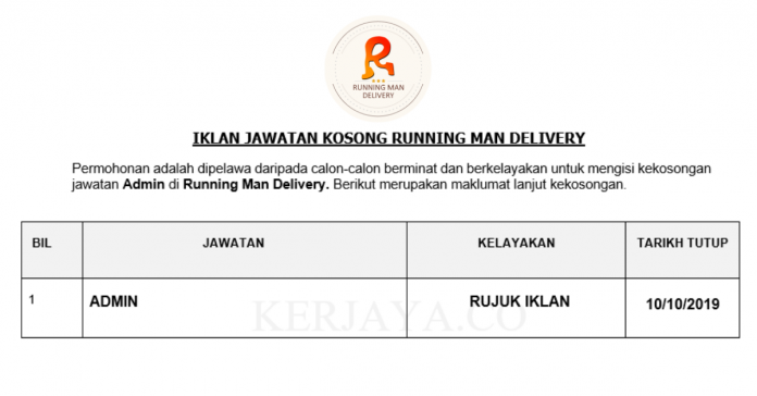 Running Man Delivery Running Man Delivery
