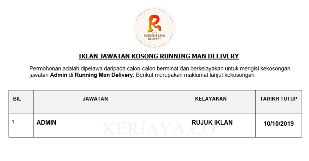 Running Man Delivery