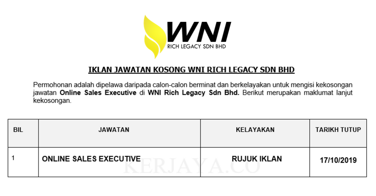 WNI Rich Legacy Sdn Bhd