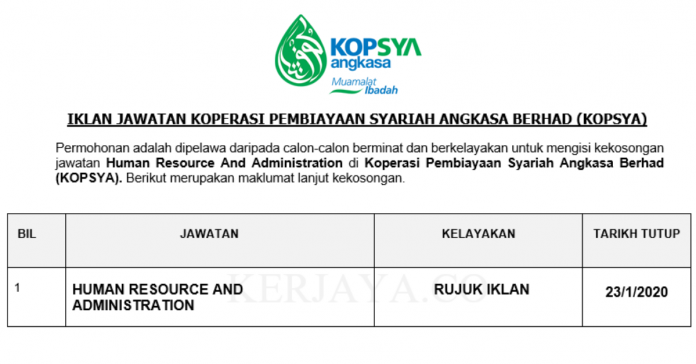 Koperasi Pembiayaan Syariah Angkasa Berhad (KOPSYA)