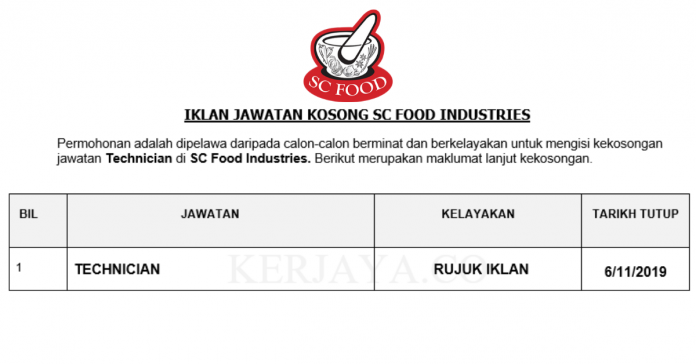 Sc Food Industries Sdn Bhd
