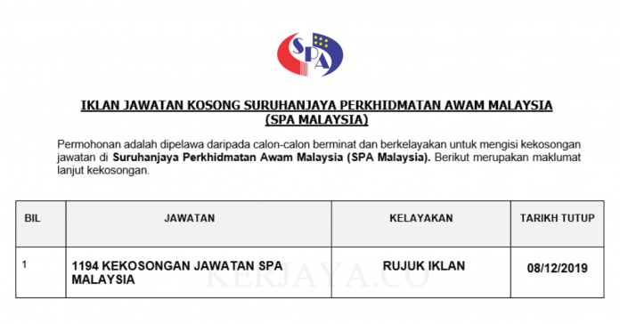 Suruhanjaya Perkhidmatan Awam Malaysia (SPA Malaysia)