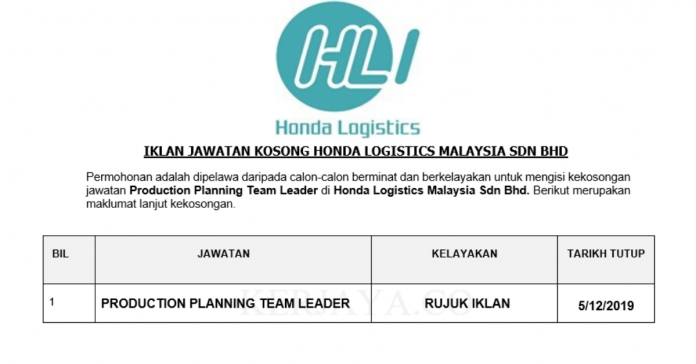 Honda Logistics Malaysia Sdn Bhd