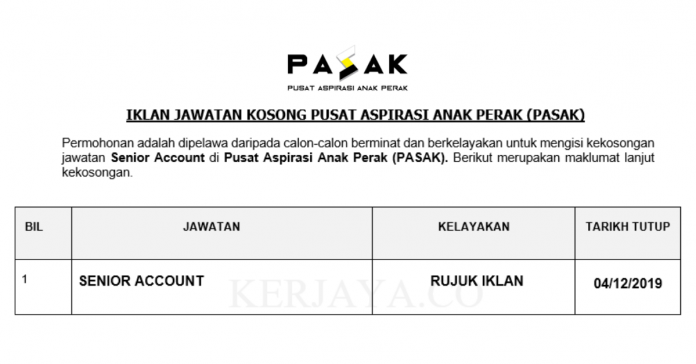 Pusat Aspirasi Anak Perak (PASAK)