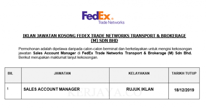 FedEx Trade Networks Transport & Brokerage (M) Sdn Bhd