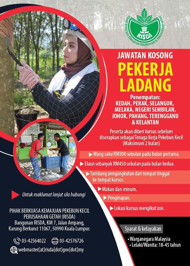 Iklan Jawatan Pihak Berkuasa Kemajuan Pekebun Kecil Perusahaan Getah ...