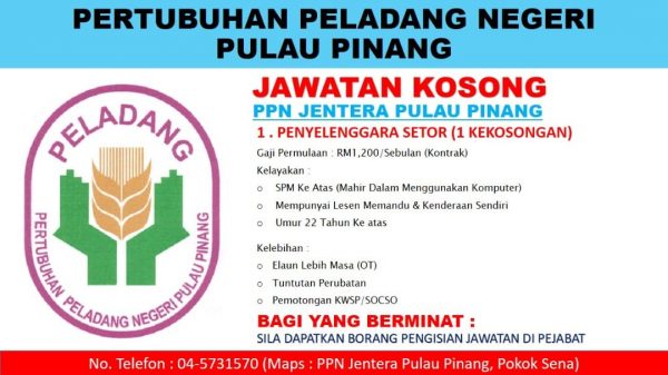 IKlan Jawatan Pertubuhan Peladang Negeri Pulau Pinang • Portal Kerja ...