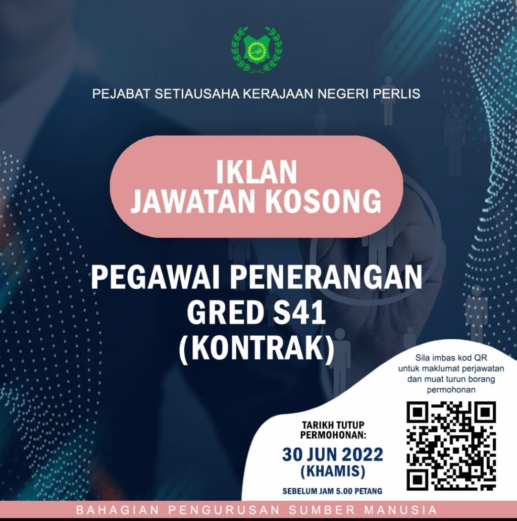 Iklan Jawatan Pentadbiran Setiausaha Kerajaan Negeri Perlis • Portal ...