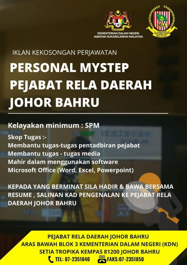 Iklan Jawatan Jabatan Sukarelawan Malaysia (RELA) • Portal Kerja Kosong ...