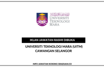 Permohonan Jawatan Kosong Universiti Teknologi Mara Uitm Negeri