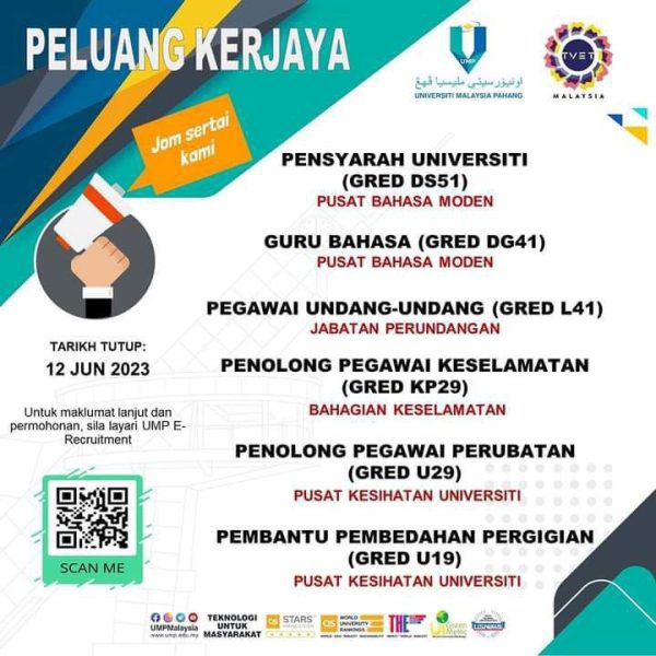 Iklan Jawatan Kosong Universiti Malaysia Pahang (UMP) • Portal Kerja ...