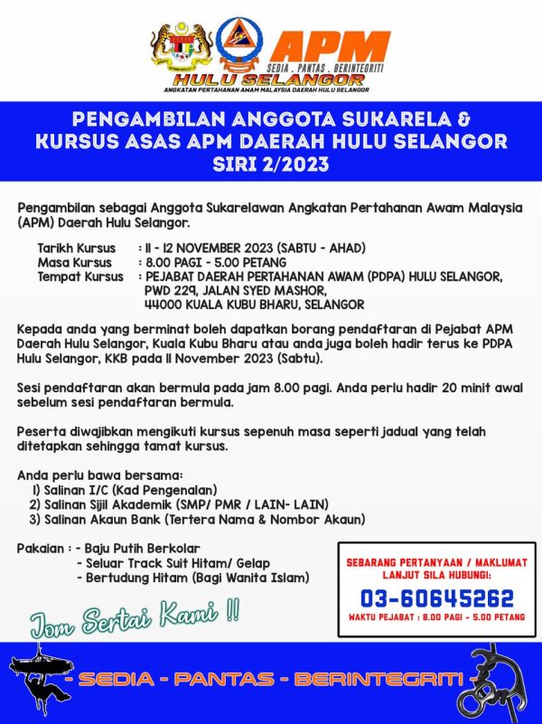 Iklan Jawatan Kosong Angkatan Pertahanan Awam (APM) • Portal Kerja ...