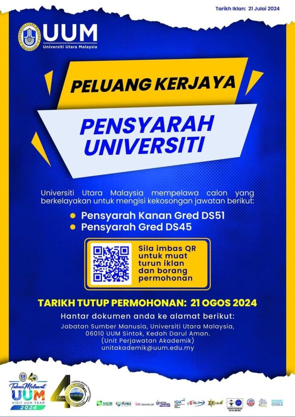 Iklan Jawatan Kosong Universiti Utara Malaysia (UUM) • Portal Kerja ...