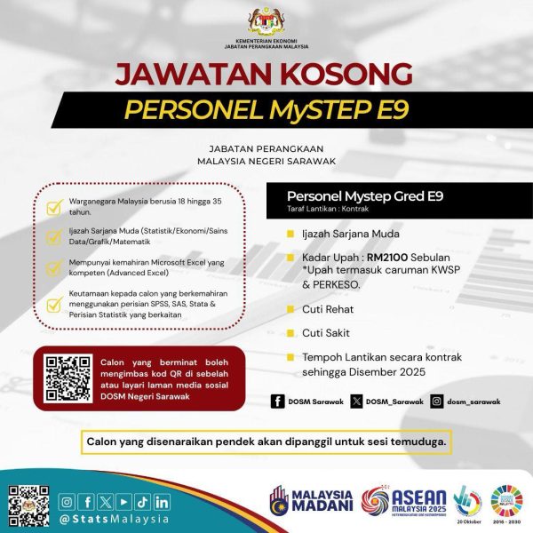 Job DOSM Sarawak April 2025 600x600