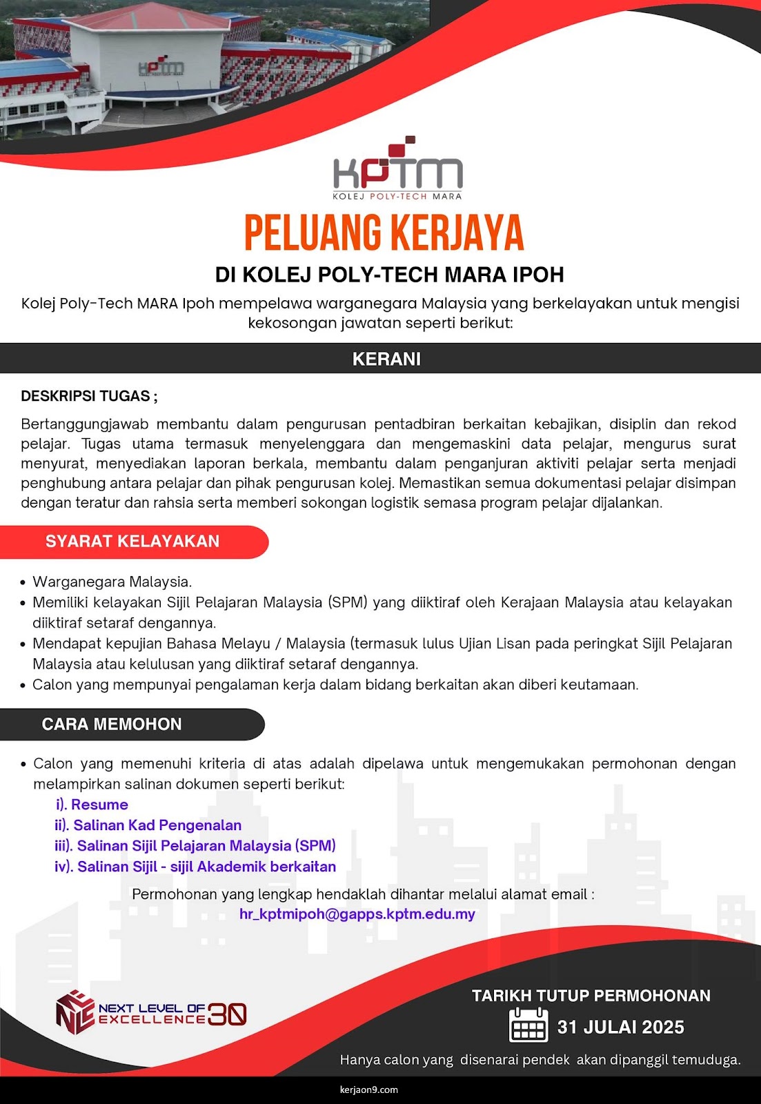 Job Kptm Julai 2025 2