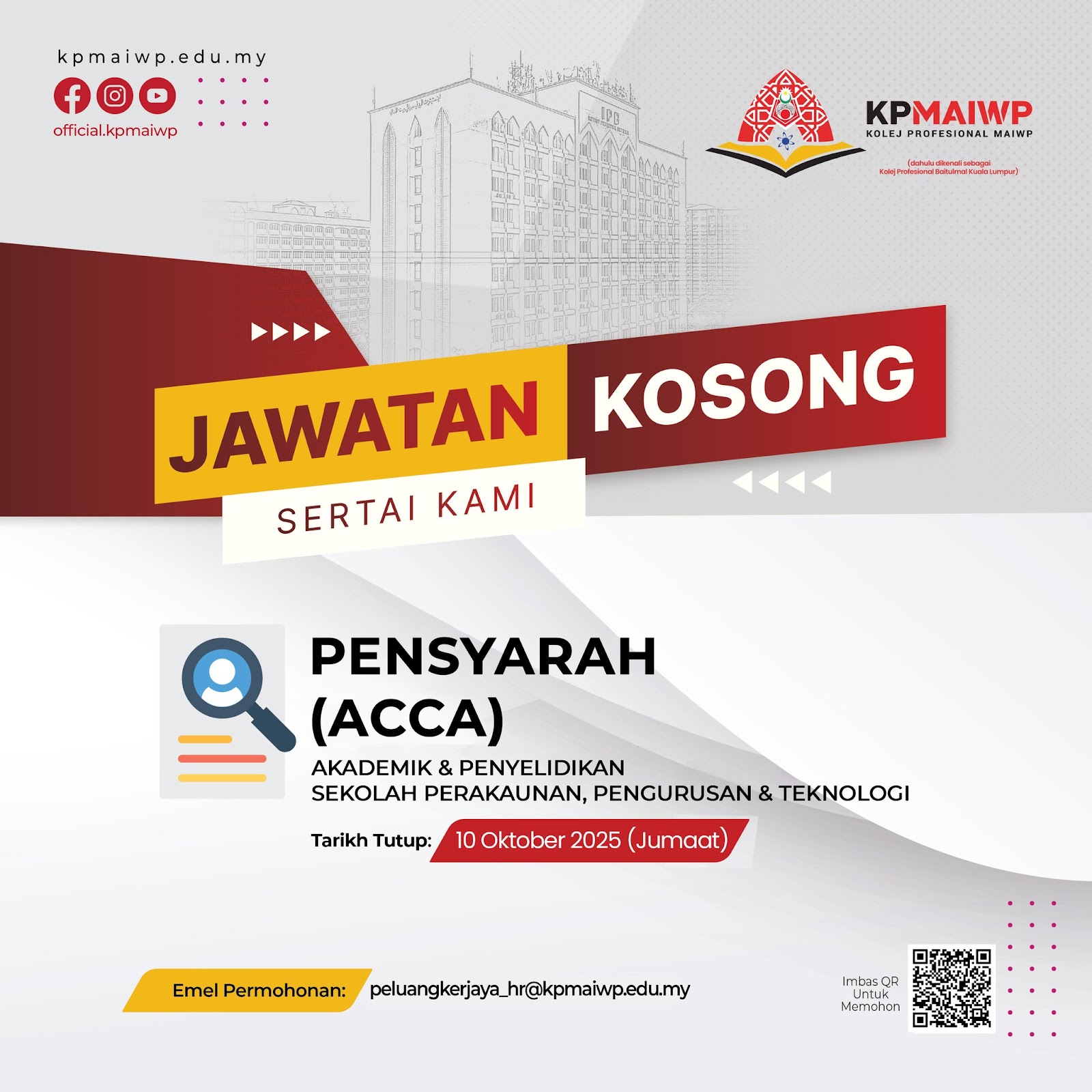 Job Kpmaipw Oktober 2025