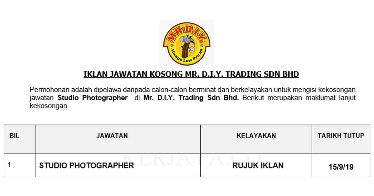 Mr. D.I.Y. Trading Sdn Bhd