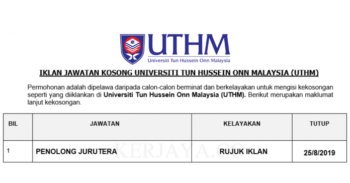Universiti Tun Hussein Onn Malaysia (UTHM) Universiti Tun Hussein Onn Malaysia (UTHM)